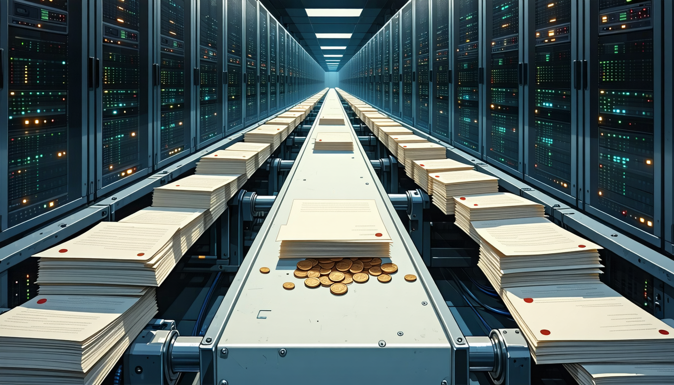 Artwork accompanying Jev prices classification at about four cents per million tokens